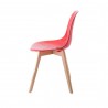 CHAISE SCANDINAVE MILANA TRANSPARENT ROUGE MAC-ANDREWS